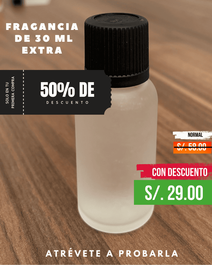 FRASCO DE FRAGANCIA EXTRA DE 30 ML