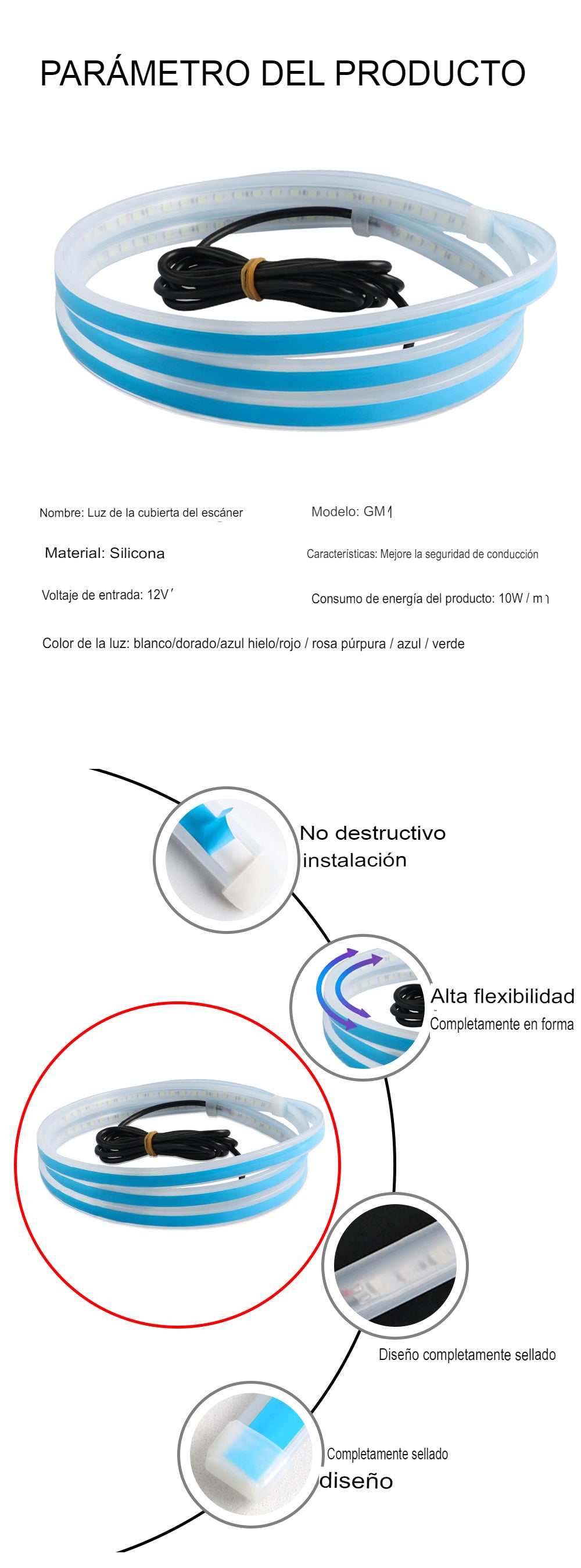 Tira Led para Capó - Auto