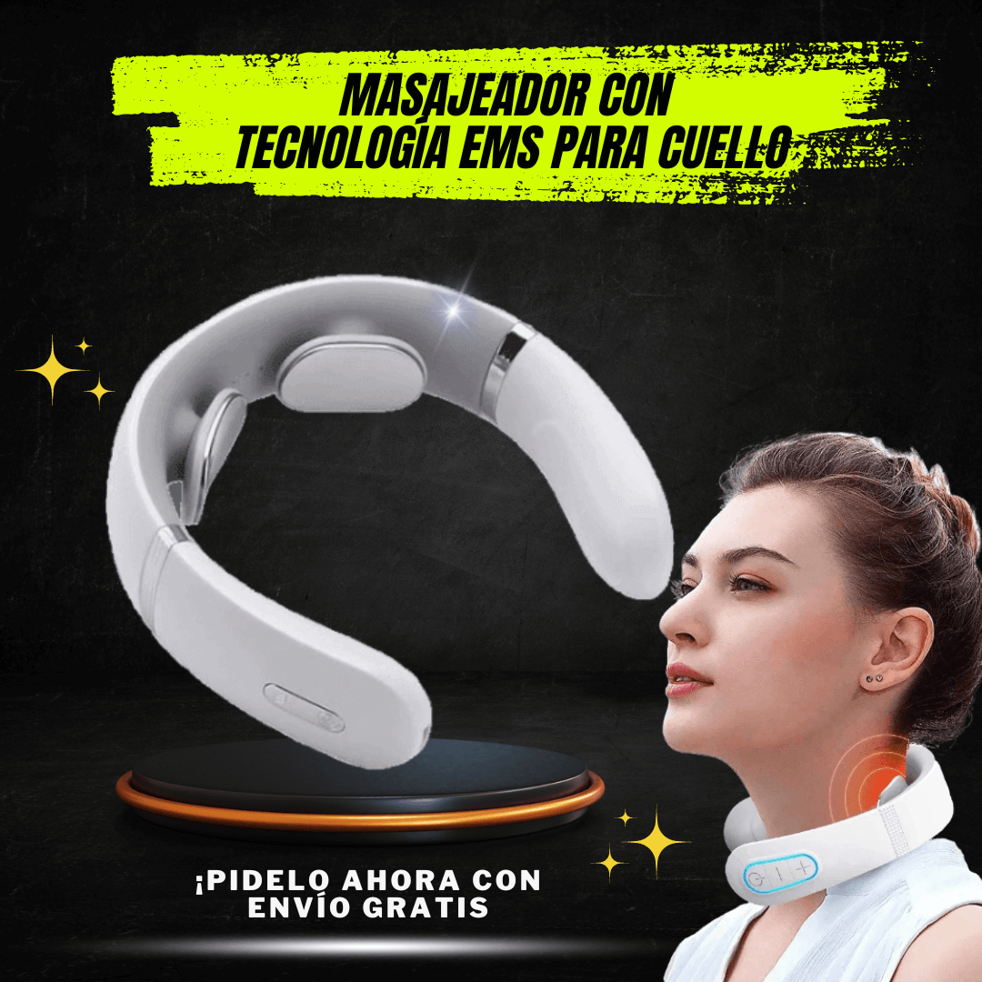 MASAJEADOR CON  TECNOLOGÍA EMS PARA CUELLO