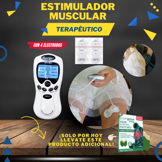 ESTIMULADOR MUSCULAR TERAPÉUTICO DIGITAL + REGALO  SOLO POR HOY 🎁