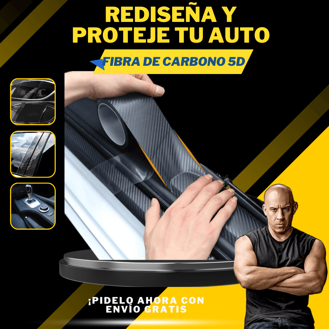 Cinta de Fibra de Carbono 5D Multiusos + Envío Gratis